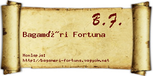 Bagaméri Fortuna névjegykártya